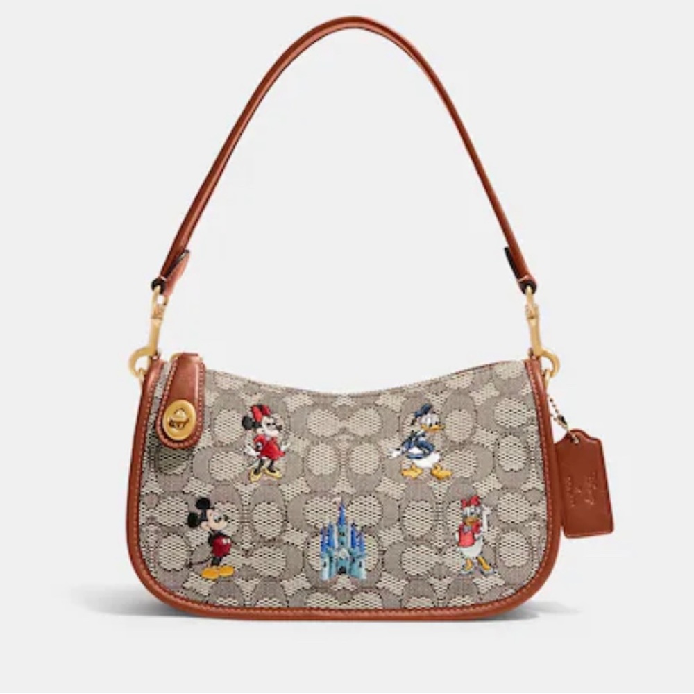 Disney X Coach Swinger Bag with Mickey Mouse&Friends Embroidery